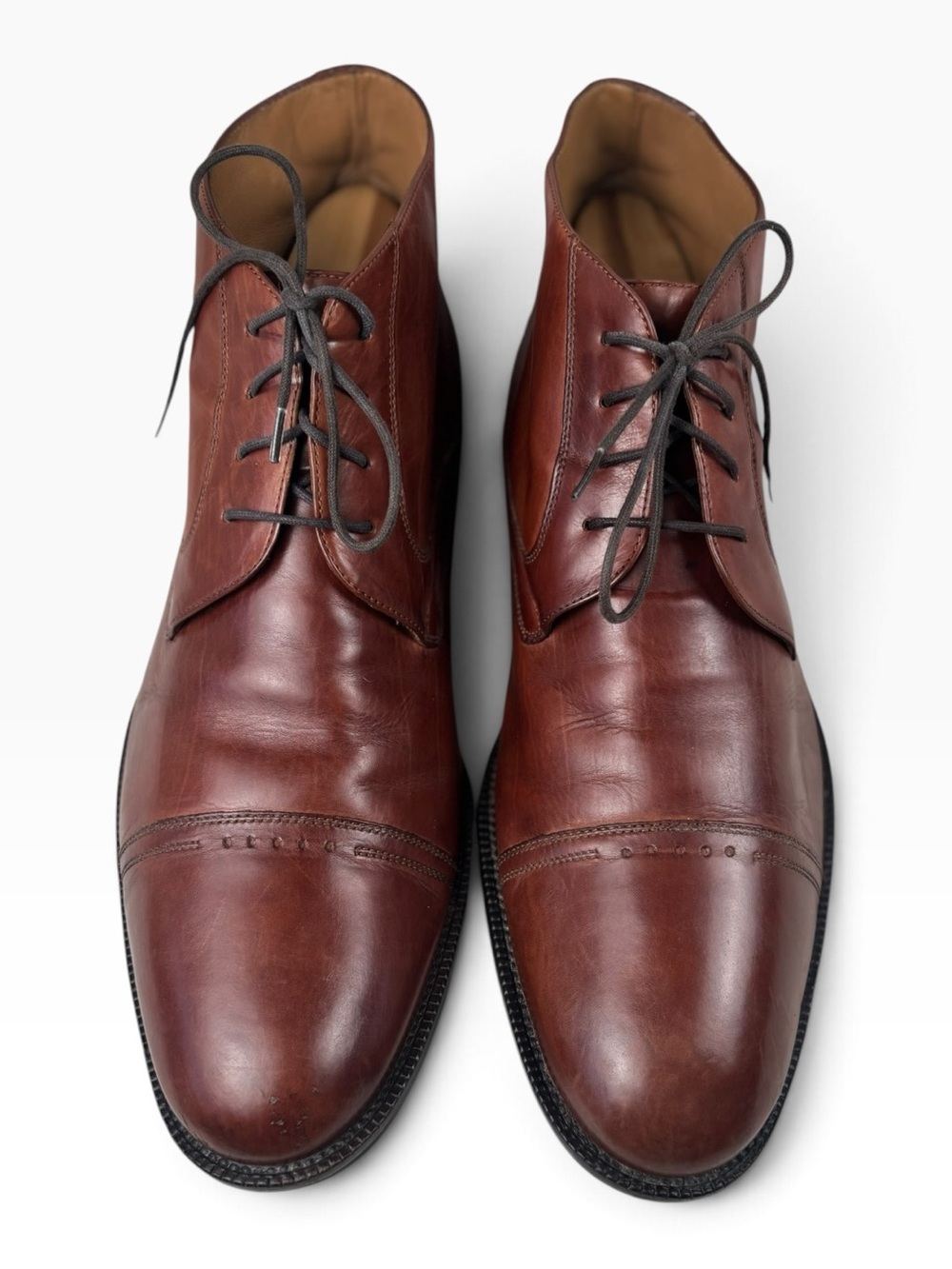 Johnston & Murphy Signature Series Brown Leather Chukka Boots Men’s Size 11.5 M